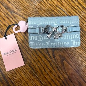 Juicy Couture Gray Wallet with Silver Bow